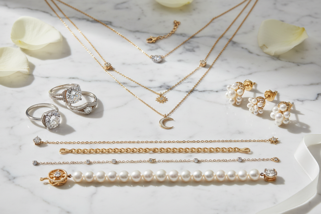 Gold-Plated Pearl Drop Earrings